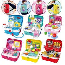 Детский набор доктора, набор игрушек для покупок, портативный рюкзак, медицинский комплект, Детские Обучающие ролевые игры, Классические игрушки рождественские подарки