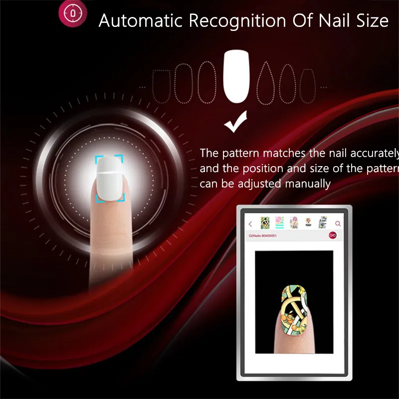 O2Nails мобильный принтер для ногтей профессиональное оборудование для дизайна ногтей инструменты для маникюра инструмент для печати рисунка цветная печать