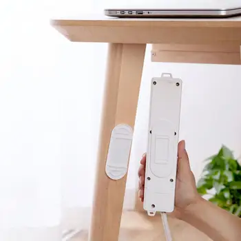 

1-5pcs Patch Board Racks Hanging Socket Organizer Holder Wall-mounted Cable Patch Panel Holders Traceless Punch Free Kitchen