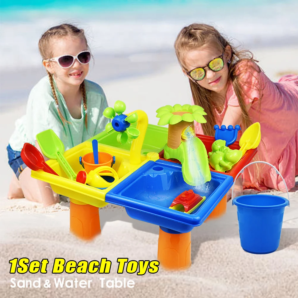 summer fun sand and water table