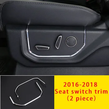 

For Ford F-150 2019 chrome Seat switch trim 2pcs