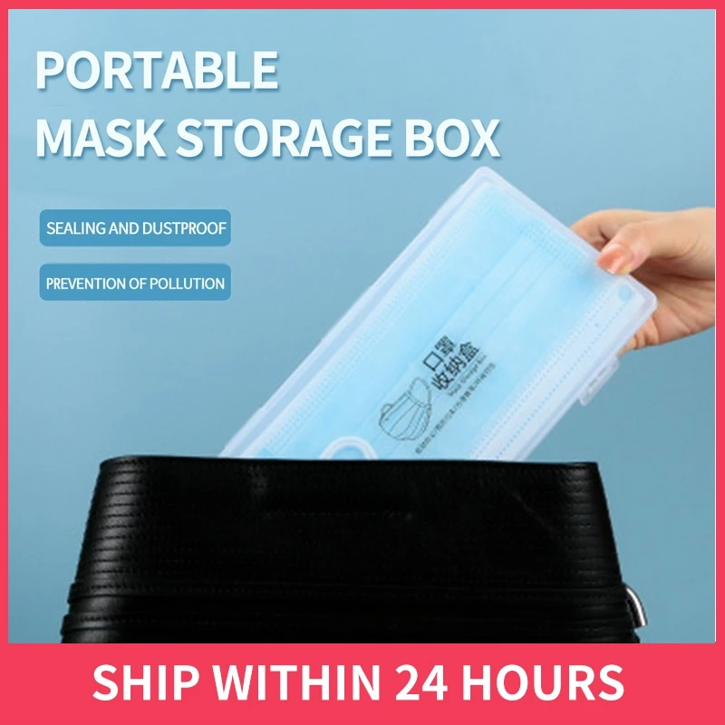 

Mask Container Box Face Mask Storage Case Surgical Mask Container Disposable Face Mask Container Face Mask Storage Holder Case