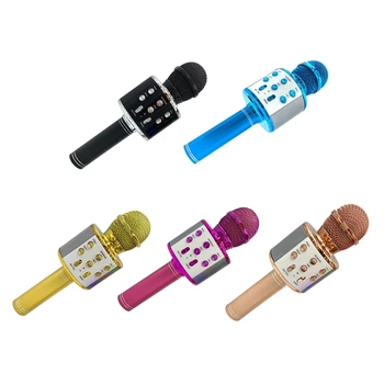 

Karaoke Microphone for Kids Adults, Wireless 4 in 1 Handheld Bluetooth Microphone with LED Lights, Portable Smartphone Speaker B