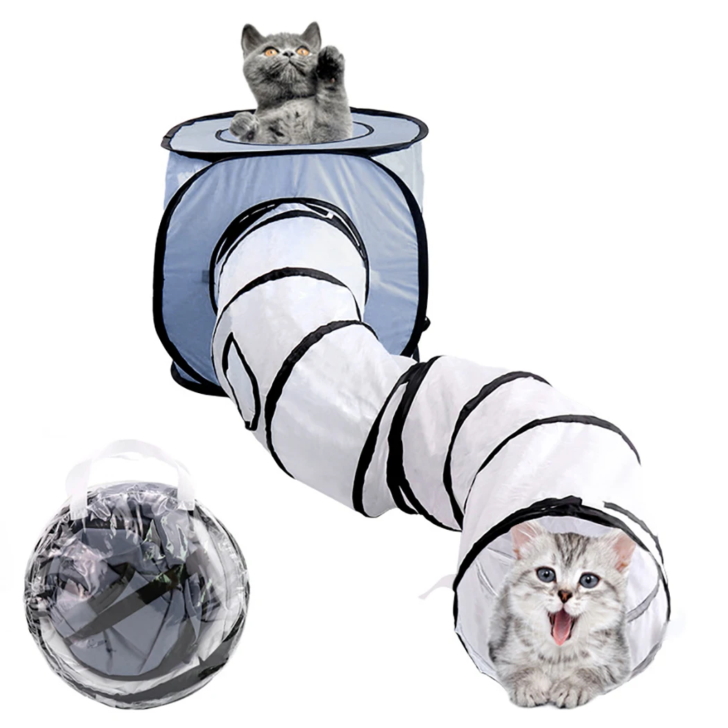 cat play tubes