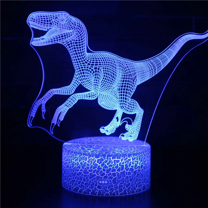 3D ночник динозавр Юрского периода, 16 цветов, светодиодный светильник, настольная лампа, ночник, новогодний декор, для малышей, детей, спящих, креативная лампа - Испускаемый цвет: KX- (25)