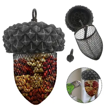 

Cute Acorn Shaped Bird Automatic Feeder Outdoor Haning Squirrels Food Dispenser