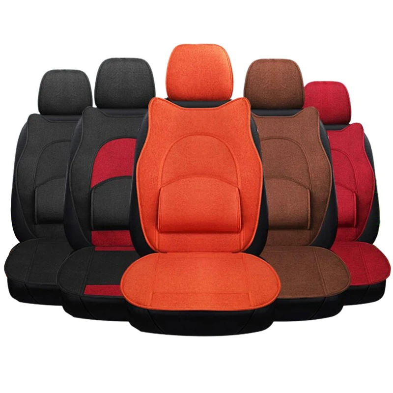 

Universal Brand New Not Moves Flax Car Seat Cushion Linen XC Seat Covers Non Slide Auto Seat Cushion Accessories