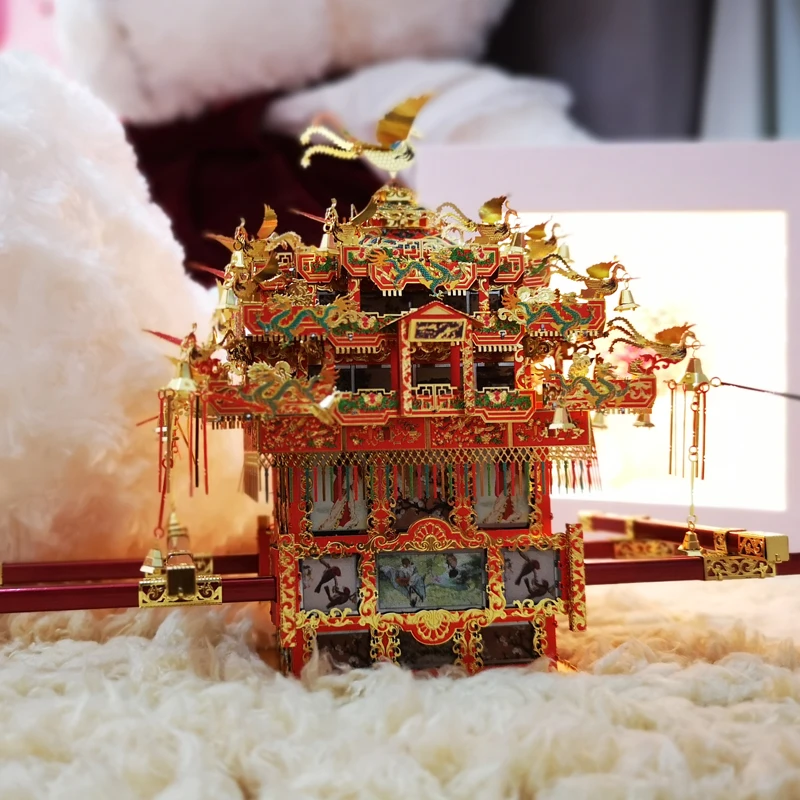 Piececool, P116-RGN, стул для новобрачных, седан, 3D головоломка, металлическая модель, игрушки для детей, 288 шт, металлические парс, 4 листа, новинка, Souptoys