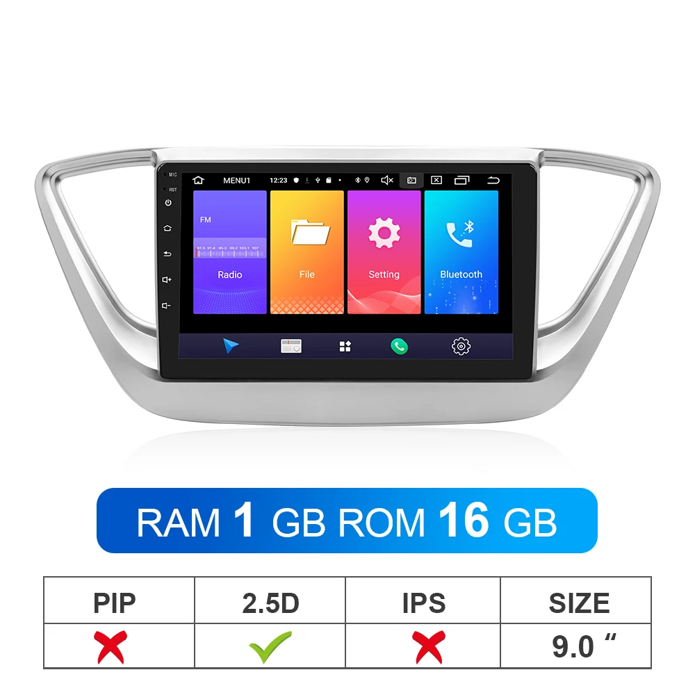 ISUDAR Автомагнитола для hyundai/Solaris/Verna 2 din Android 9 Авторадио Мультимедиа gps ram 2GB rom 32GB USB DVR камера - Цвет: RAM 1GB ROM 16GB