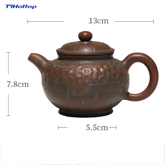 Лидер продаж, фиолетовый чайник, емкость 240 мл, керамика, керамические чайные чашки, кунг-фу, фарфор, подарок на долгие годы, 1 шт