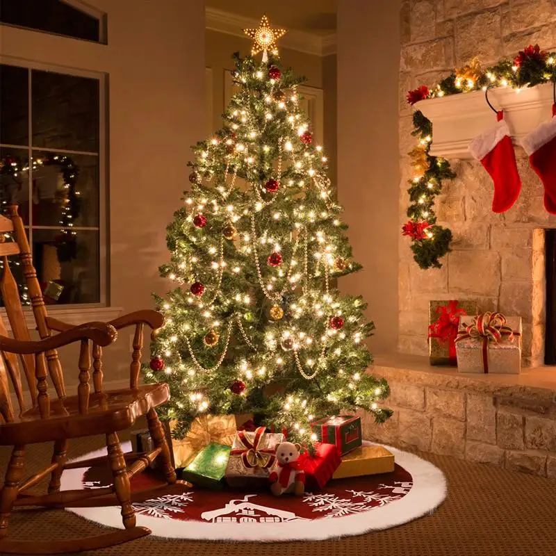 Рождественская елка юбка Рождественская елка базовый Коврик Праздничная Рождественская елка украшения домашние Декорации для вечеринки