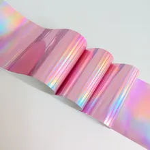 100 см Лазерная розовая переводная Фольга для дизайна ногтей голографическая наклейка для ногтей дизайн голографические наклейки для маникюра