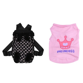 

Exchange Carrier Pouch Black Washable Dog Cat Home M with Mini Clothing Dog Cat Puppy Clothes Pink T-Shirt Vest Type L