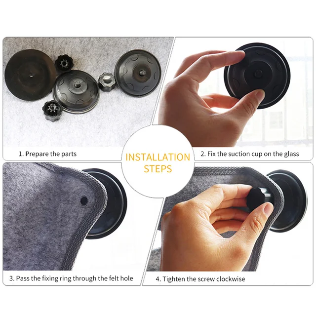Cat Window Hammock With Strong Suction Cups Pet Kitty Hanging Sleeping Bed Storage For Pet Warm Cage Cat Shelf Seat Beds Winter 4