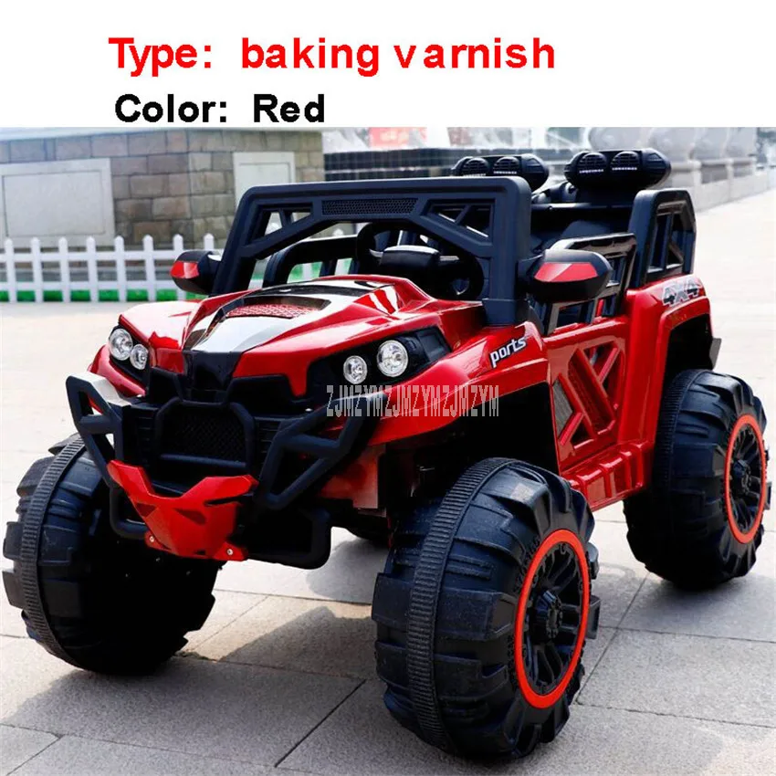 Four Big Wheel Design Kids Children's Off-road Electric Vehicle Car Remote Control For 1-3-9 Years Old Baby Toy Car Can Drive - Цвет: baking varnishRed