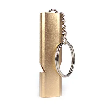 

Double Pipe Portable Camping Emergency Loud High Frequency Hiking Aluminum Alloy Outdoor Tool Survival Whistle