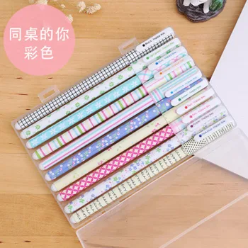 

10 colored pencils in different colors, fineliner with a thin lead, writing pens for drawing, writing, color accessories