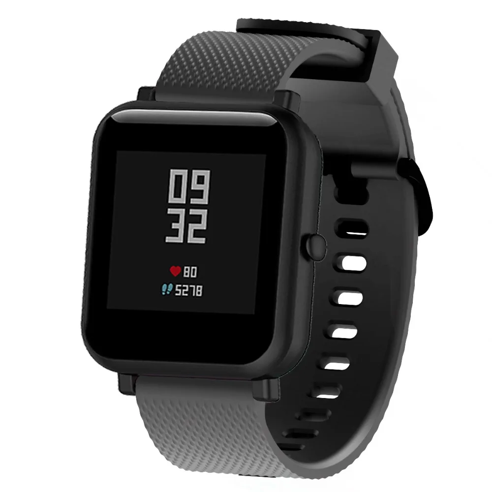 Силиконовый браслет для часов huami Xiaomi Amazfit Bip сменный спортивный браслет для samsung Galaxy Watch Active/gear Sport