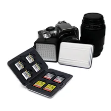 

Aluminum Memory Card Case 16 Slots (8+8) For Micro SD SD/ SDHC/ SDXC Card Storage Holder New Card Case