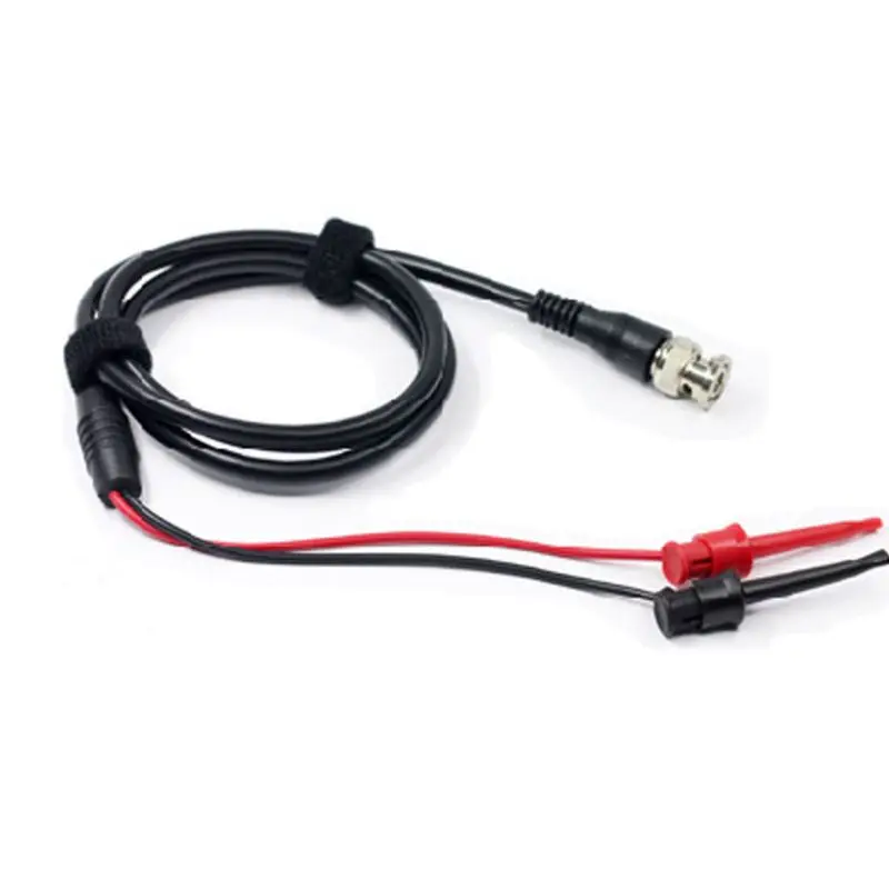 BNC Male Plug to Dual Alligator Clip Oscilloscope Test Probe Lead Cable 1m