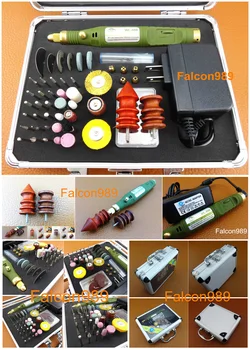 

82pcs AC100-240V Leather Craft Skirt Polish Chaser Burnisher Carving Grinder Drill Tool Set - Edger Creaser Groover Skiver Awl