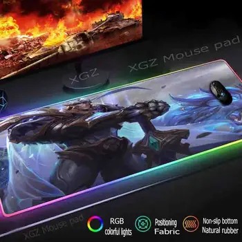 

XGZ Large RGB Gaming Mouse Pad Black Lock-edge Anime Handsome Boy Custom Computer Desk Speed Rubber Non-slip