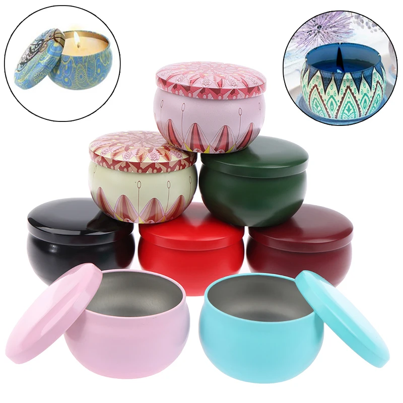 1pc Tin Box Round Storage Organizer Candle Jar DIY Making Kit Sweet Candy Gifts for Wedding Favor Lip Balm DIY Candles Cosmetics