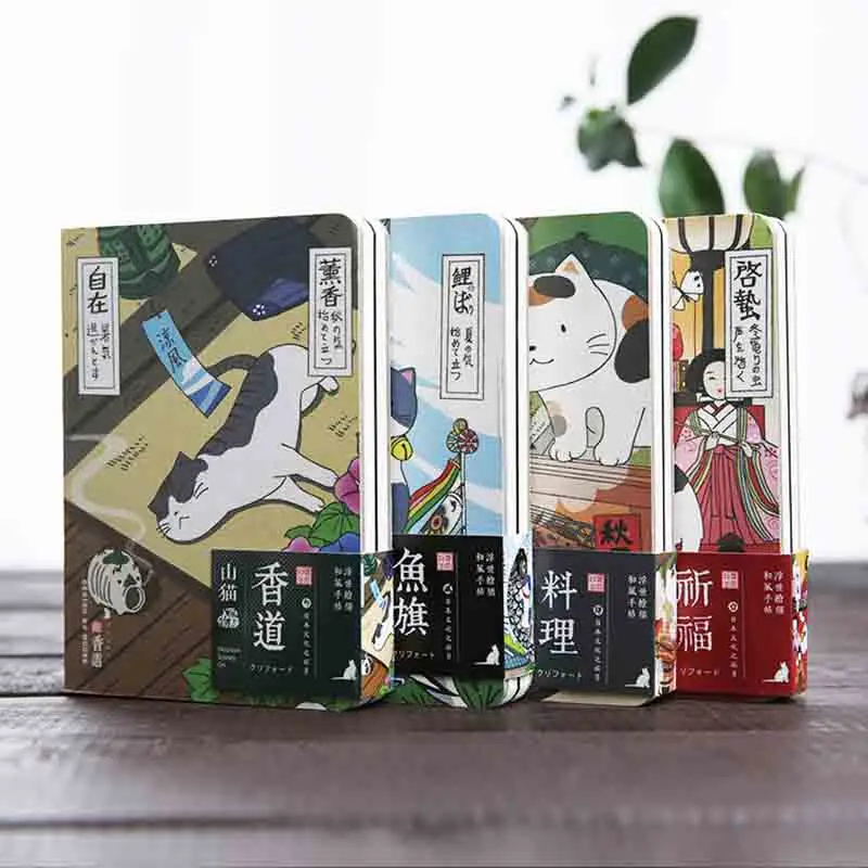 Japanese Cute Cat Notebook Creative Cartoon Hardcover Planner Notepad Bullet Journal Supplies Office Decoration Stationery |