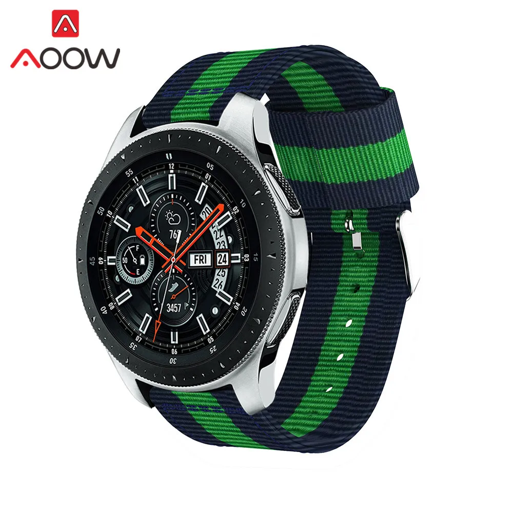 20 мм 22 нейлоновый холщовый ремешок для часов samsung Galaxy Watch Active 42 46 спортивный