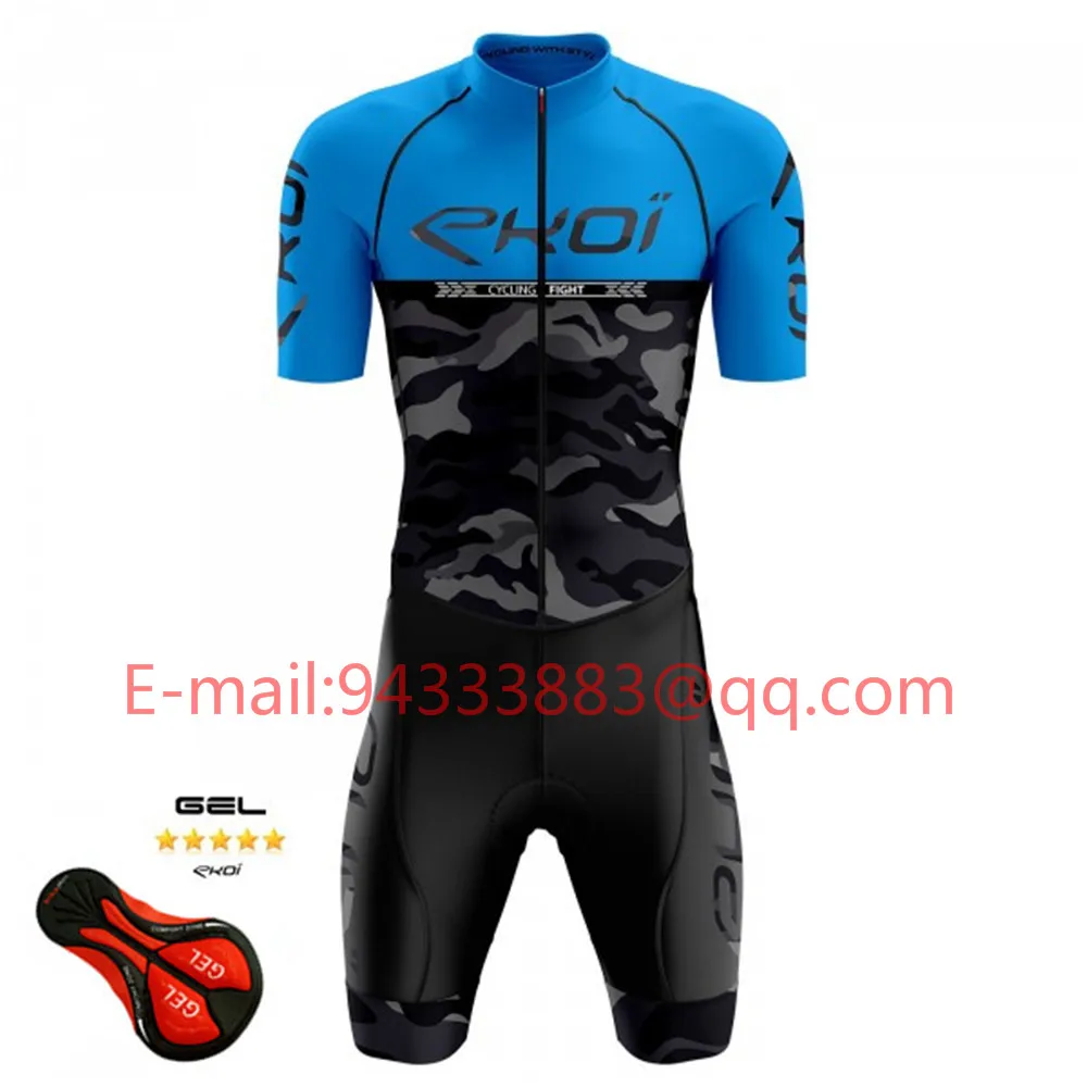 

EKOI men cycling skinsuit 2019 new summer jumpsuit pro team bike bodysuit custom triathlon suit ropa ciclismo hombre swimwear