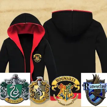 

HOGWART School Crests Hoodies Hogwarts Gryffindor Ravenclaw Hufflepuff Slytherin Schools badge Art Potter Hoodies coat jacket