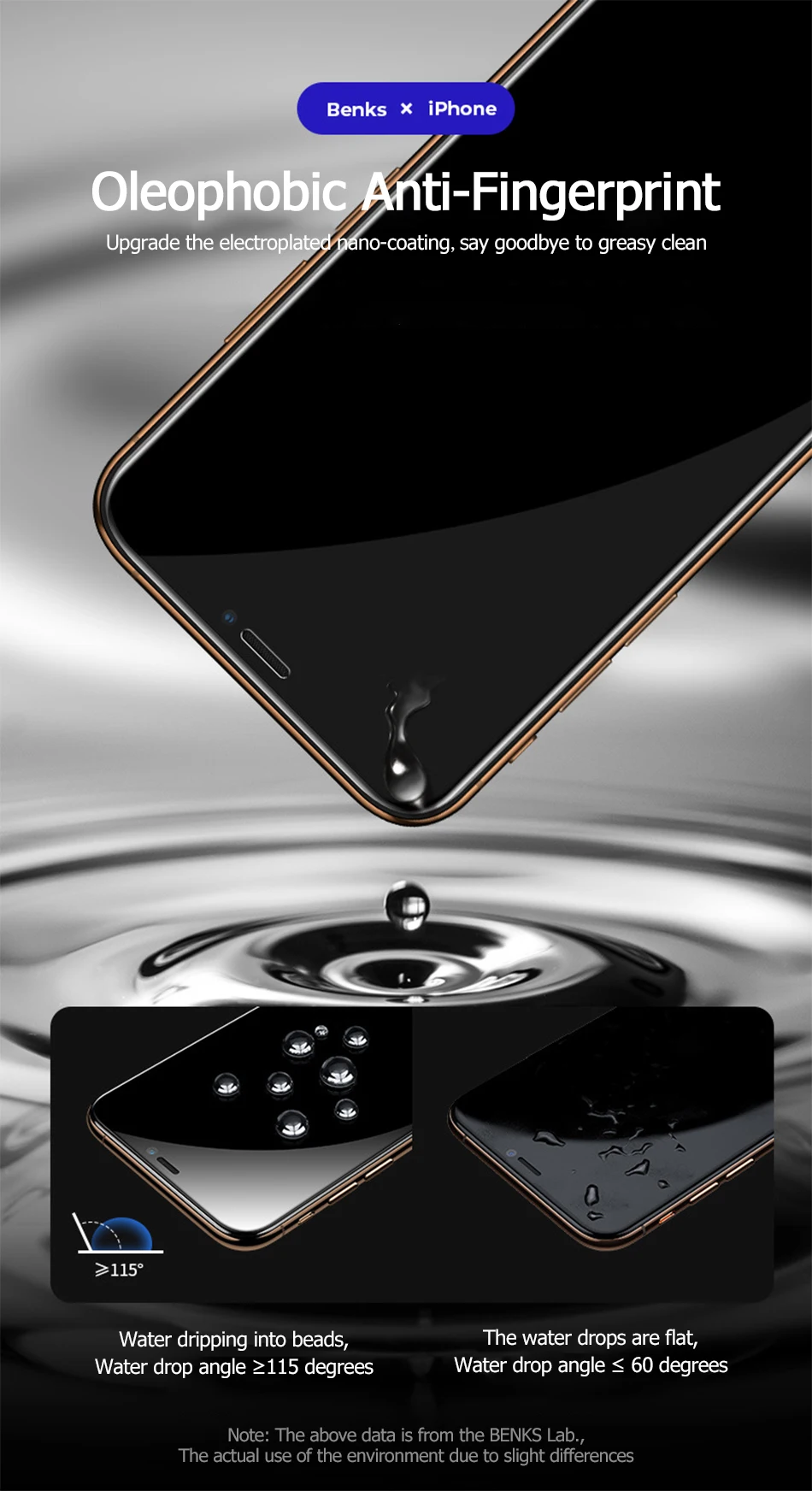 Benks OKR Tempered Glass Film 0.3mm For iPhone 11 Pro Max Full Cover Anti Blue Screen Protector AGC 9H Bubbles Free Glass Front (9)