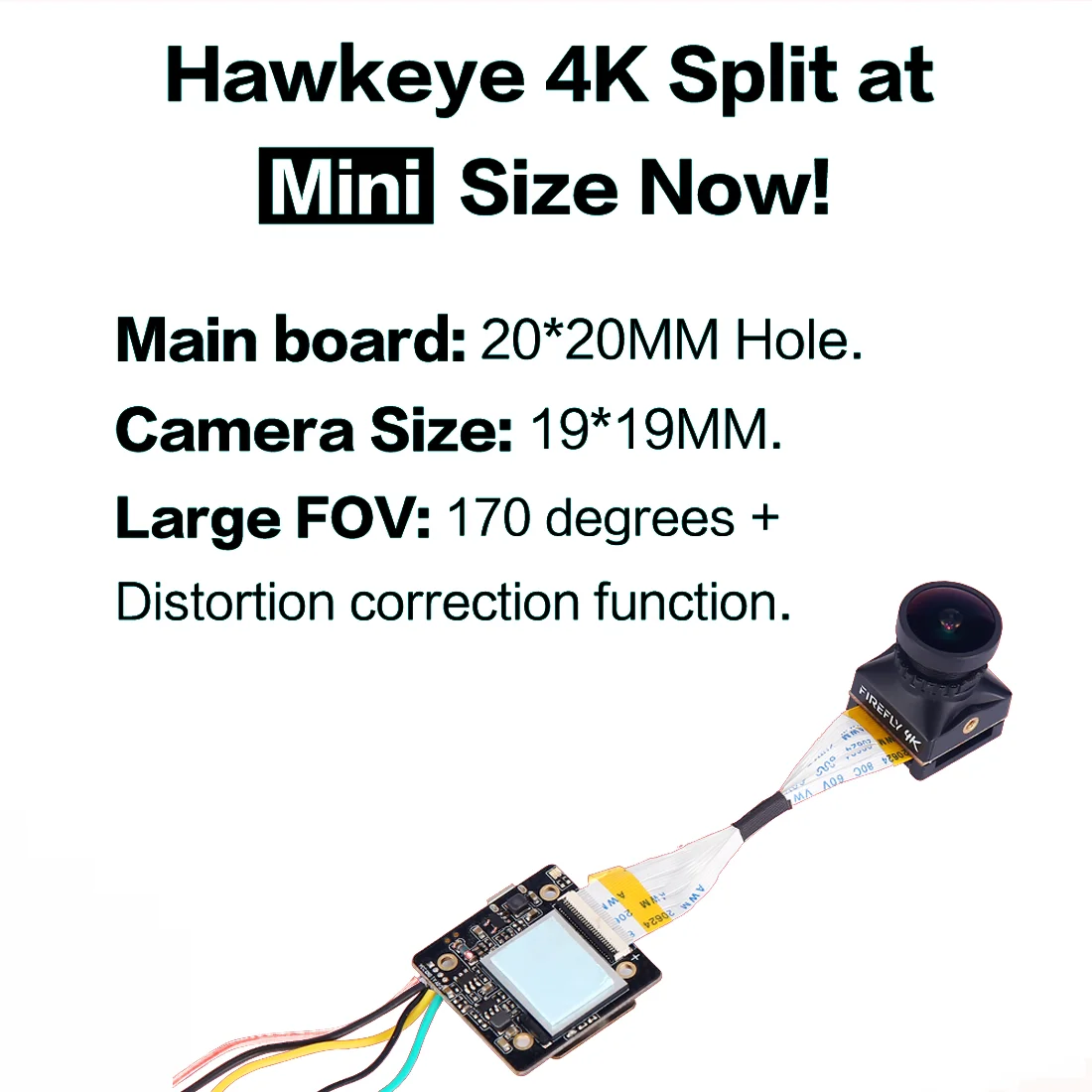 Hawkeye Firefly 4K раздельная камера мини WDR Датчик с низкой задержкой ТВ выход для HD