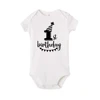 My 1st Birthday Newborn Baby Summer Romper Infant Body Toddler Short Sleeve Jumpsuit Baby Birthday Party Outfit Boy Girl Clothes 3
