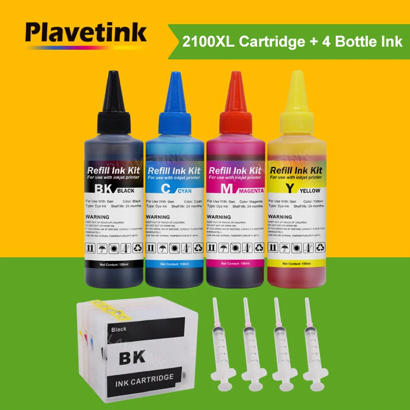 Plavetink 4 цвета многоразового набора чернил + PGI2100 XL совместимый чернильный картридж