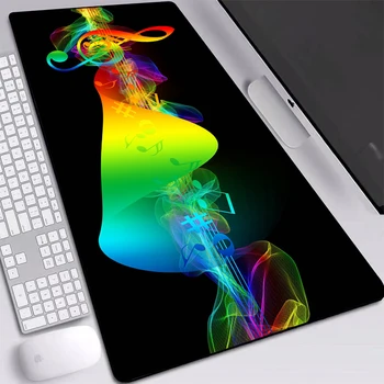 

Treble Clef Musical Notes Multicolored Pads Mice Extended Large Mouse Pad with Sewn Edges Mouse Pad Desktop Pads 900x400mm