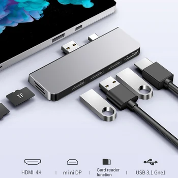 

USB 3.0 Type-C Hub To HDMI Adapter 3 USB Hub with Hub 3.0 TF SD Reader Slot for Surface Pro 4/5/6