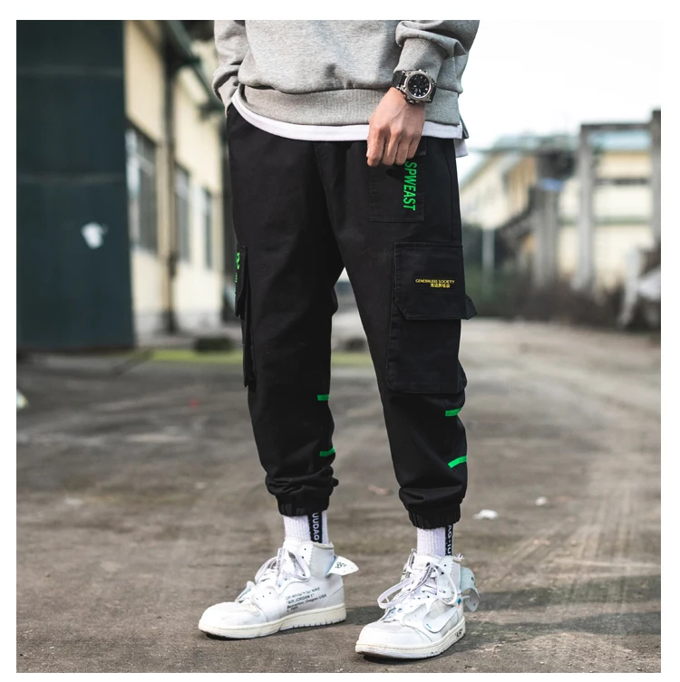 LILIZHAN Hombres Pantalones Har/én Japon/és Casual Algod/ón de Lino Pantalones de Hombre Jogger Pantalones Chinos Baggy Pantalones