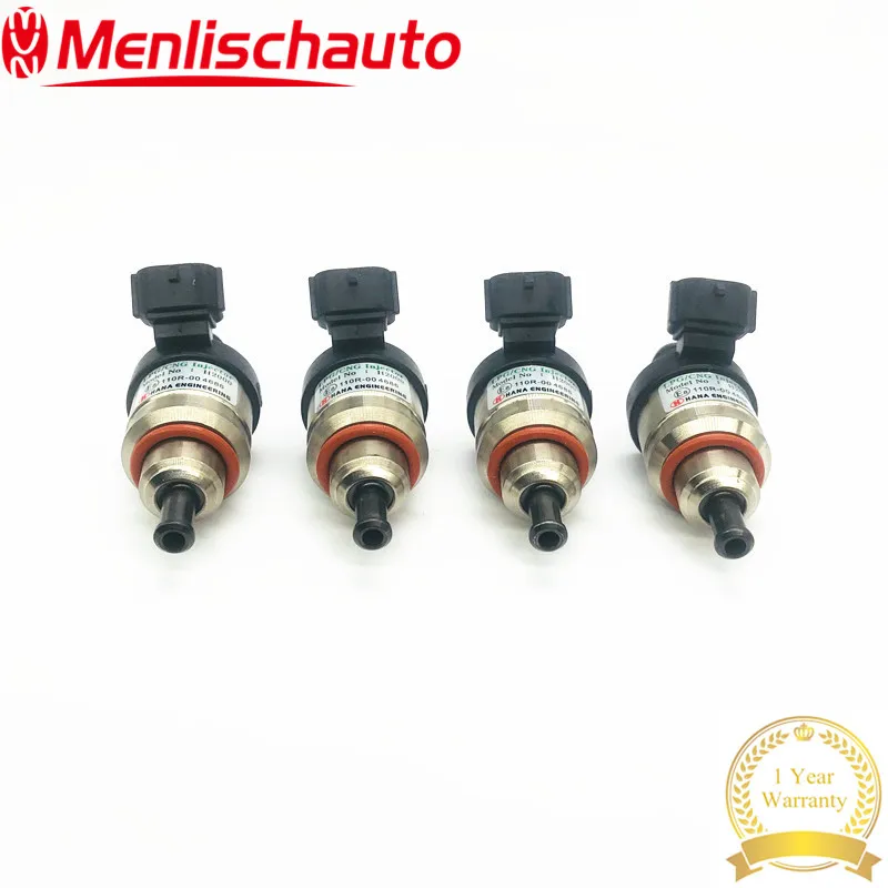 4 шт. инжектор топлива для двигателя 110R 004686 E8 H2000 67R010213 ECER 9D20 Hana Red H2001 type B 1 9 ohm H