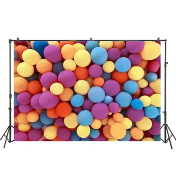 

Photography Backdrop Sweet Colorful Bubbles Balloons Background Newborn Baby Child Photo Props Valentines Day Decorations US-31