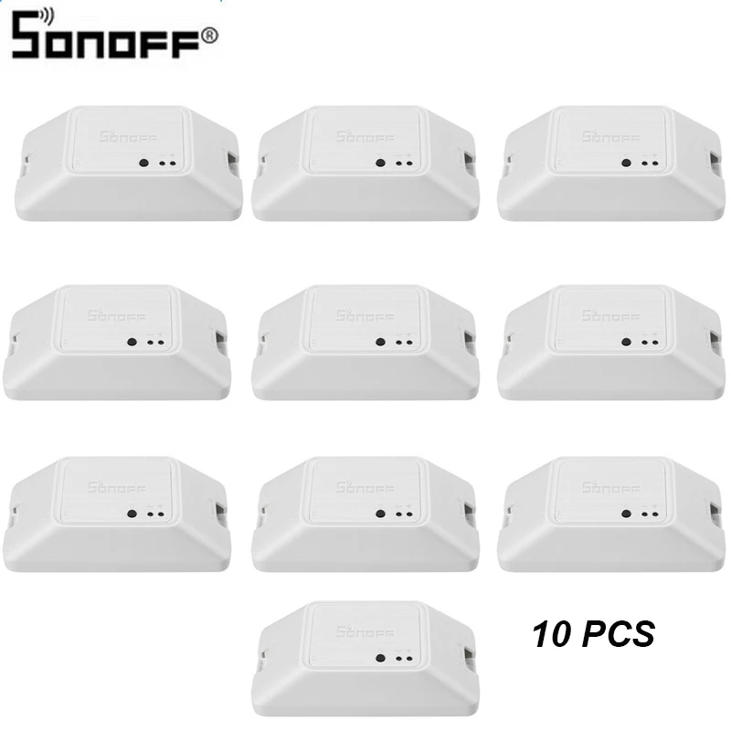 10PCS Sonoff базовый R3 Wifi переключатель DIY беспроводной пульт дистанционного управления Domotica светильник интеллектуальное реле для домашней автоматизации модуль контроллера Alexa совместимый - Комплект: 10PCS