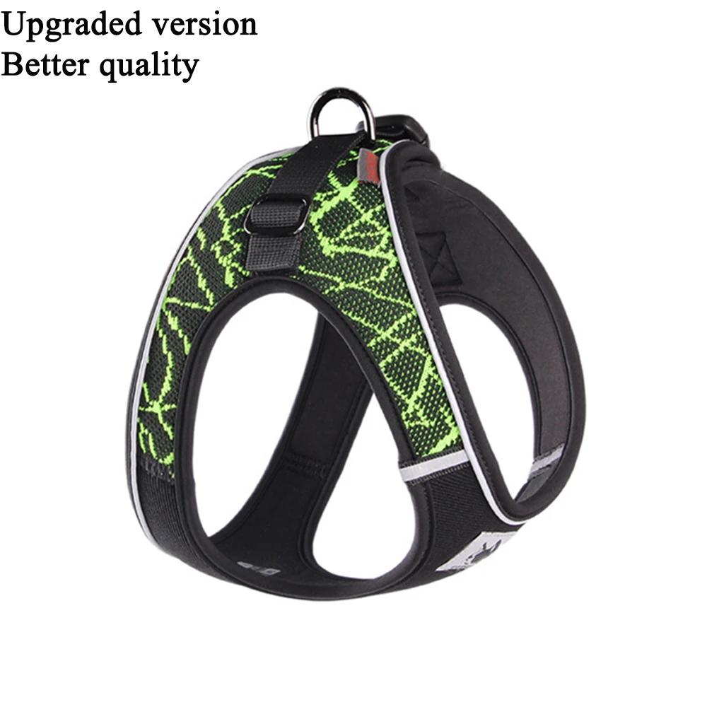 style 2 green Мягкий нагрудный жилет для домашних животных, спортивный канат для перевозки домашних животных, жилет для собак на открытом воздухе, Светоотражающий Поводок для собак, стабильность - Цвет: style 2 green
