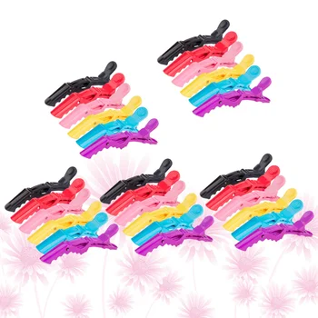 

30pcs Hairdressing Clips Crocodile Clips Sectioning Clips Styling Accessories for Home Barber Shop 5pcs for Each Color(Mixed Col