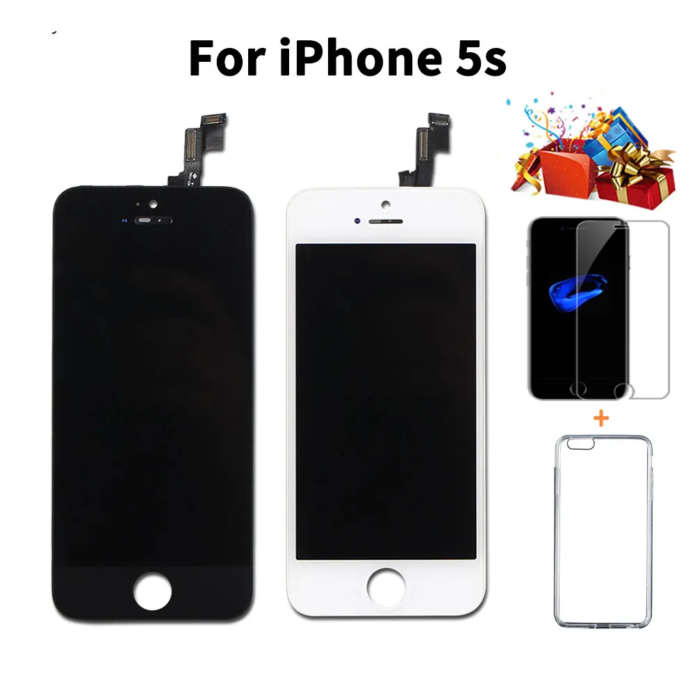 ЖК дигитайзер для iPhone 5 5C 5S SE дисплей сенсорный экран сборка Замена + кнопка домой