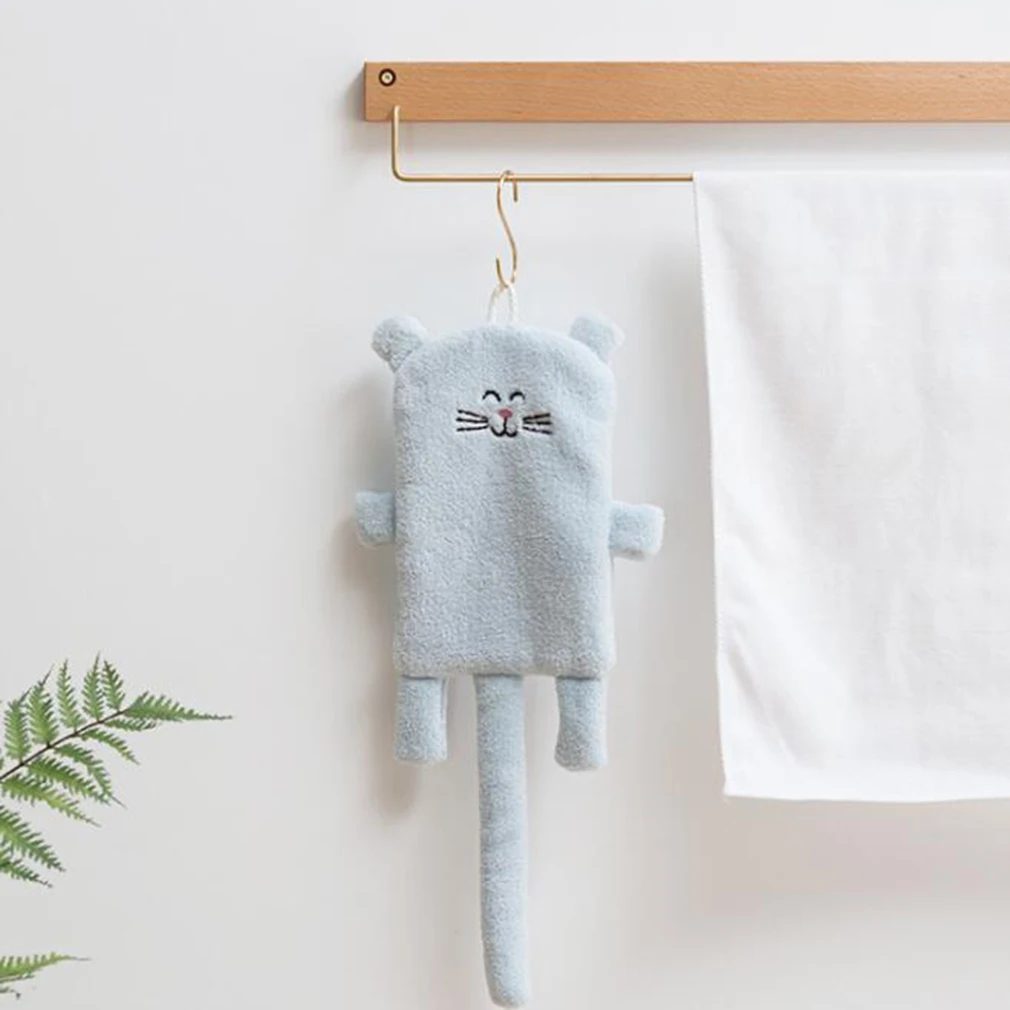 Thick Coral Fleece Towels Cute Cartoon Animal Home Bathroom Absorbent Hand Towels For Bathing Washing Towels