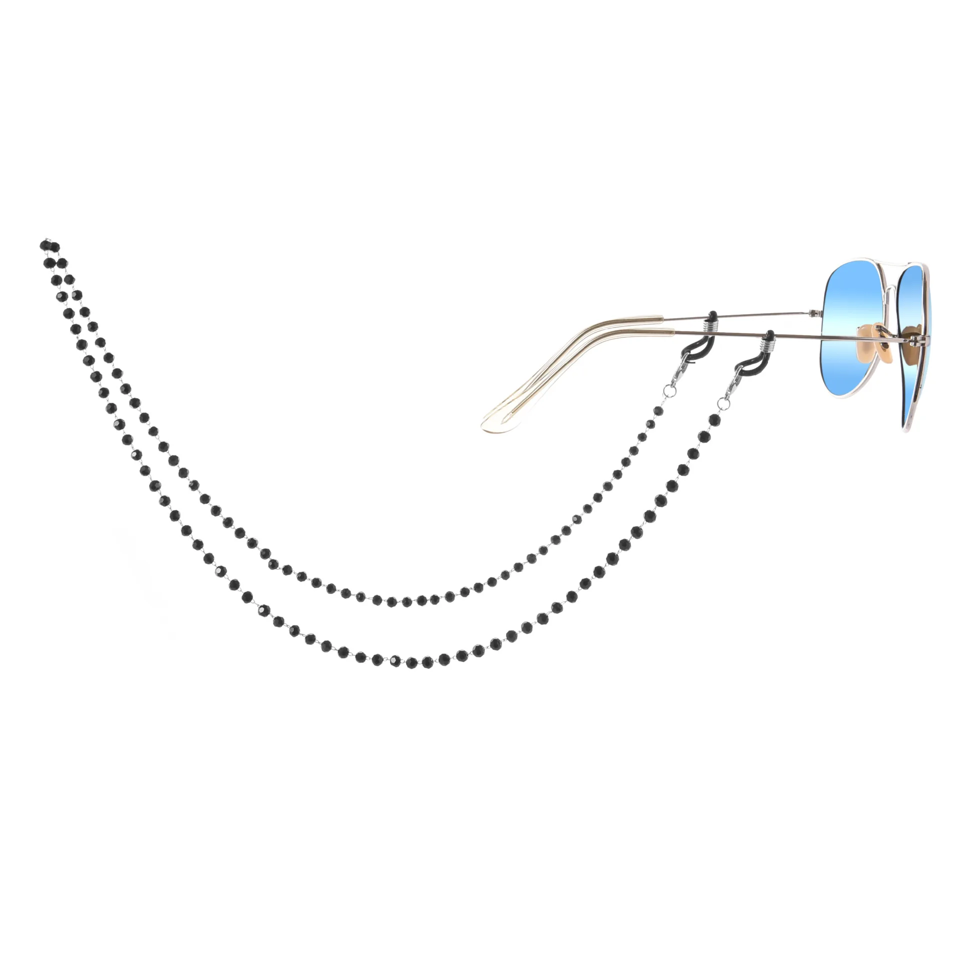 Мода черный кристалл Нескользящие очки цепи различные очки украшения цепи, чтобы отправить Девушки Подарки
