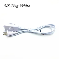 AC Power Cord with On - Off Switch and EU Plug - 1.8m Black/White Extension Cable (US white)
