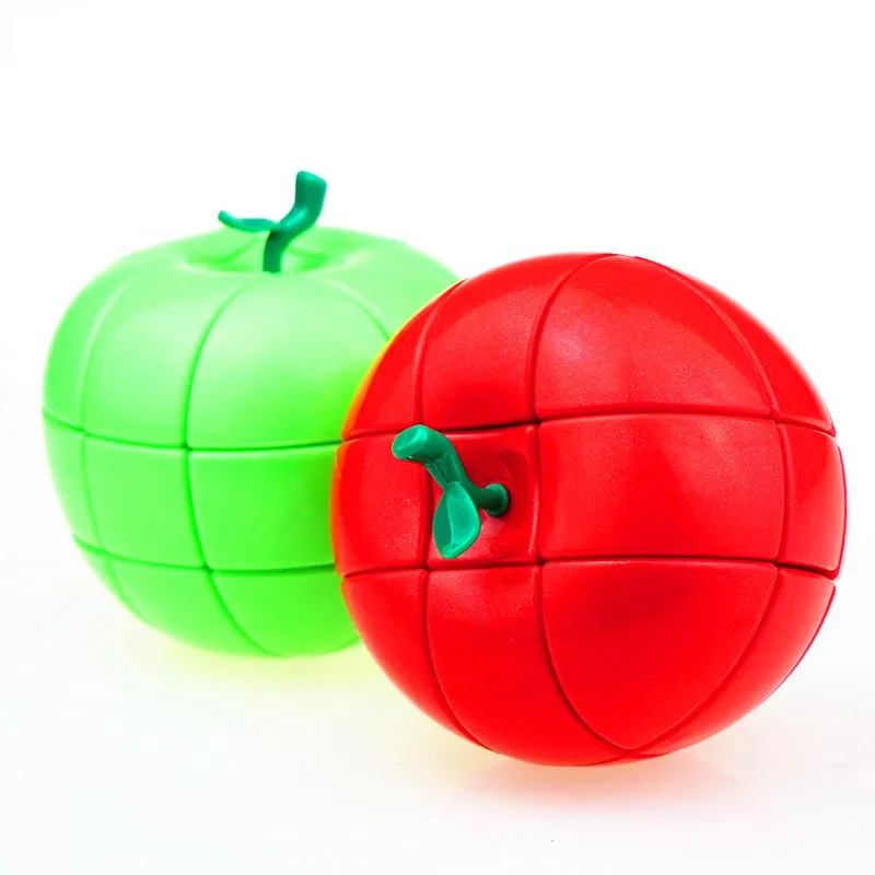 Yongjun YJ Apple 3x3x3 безопасный ABS Кубик Рубика для профессионалов красный или зеленый