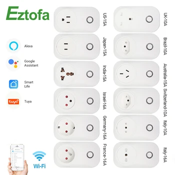 

Tuya WIFI Smart Socket Smart Plug EU UK Swit AU BR FR JP Israel Ita ZA Plug 10A~16A Remote Control Alexa Google Home Energy Moni