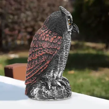 

Swing PE Repellent Bird Owl Decoy Realistic Pest Outdoors Garden Creative Hunting Scarecrow Crops From Decor Hunting Decoy Yard